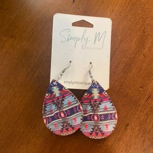 Aztec Print Earrings
